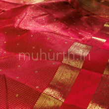 Load image into Gallery viewer, Bright Red Pure Zari Kanjivaram Silk Saree