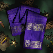 Load image into Gallery viewer, Violet Pure Kanjivaram Silk Saree