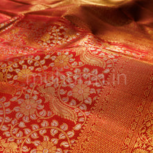 Load image into Gallery viewer, Bright Red Pure Kanjivaram Silk Saree