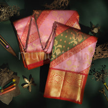 Load image into Gallery viewer, Bright Red Luxury Rangkat Pure Kanjivaram Silk Saree