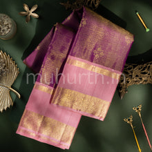 Load image into Gallery viewer, Magenta Vaira-Oosi Kanjivaram Silk Saree with Pink