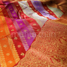 Load image into Gallery viewer, Bright Red Luxury Rangkat Pure Kanjivaram Silk Saree