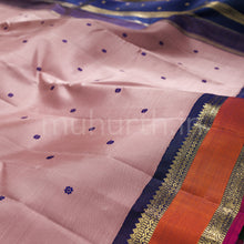Load image into Gallery viewer, Onion Pink Pure Zari Kanjivaram Silk Saree with Vijaya