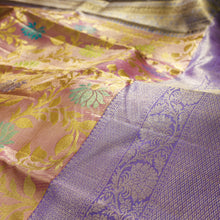 Load image into Gallery viewer, Pink Luxury Tissue Pure Kanjivaram Silk Saree with Lavender