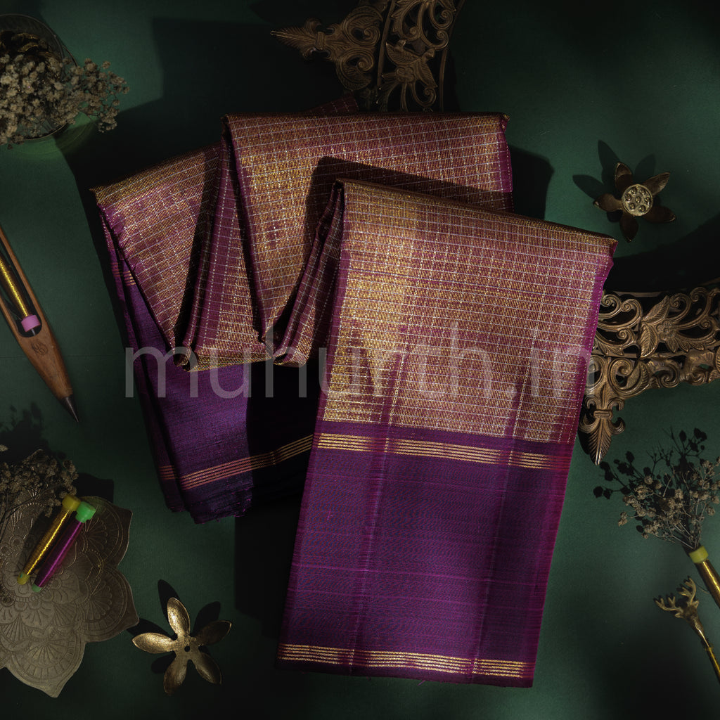 Magenta Pure Kanjivaram Silk Saree
