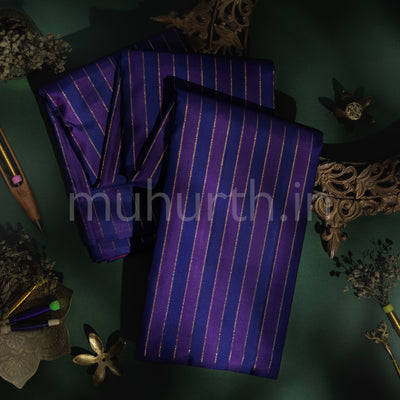 Violet Pure Kanjivaram Silk Saree