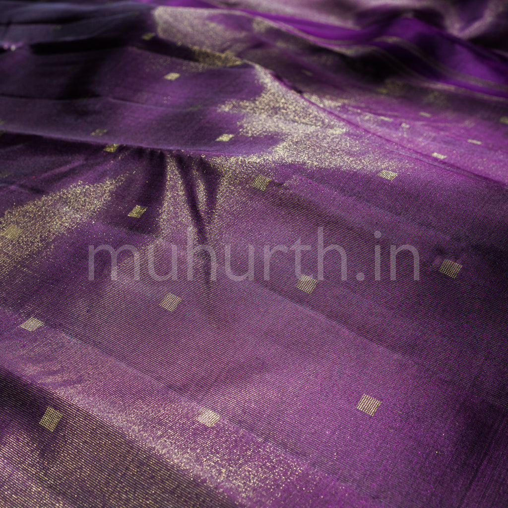Dark Meenakshi Pure Zari Tissue Kanjivaram Silk Saree