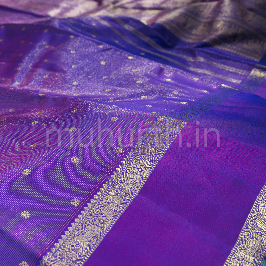 Meenakshi Vaira Oosi Pure Zari Kanjivaram Silk Saree