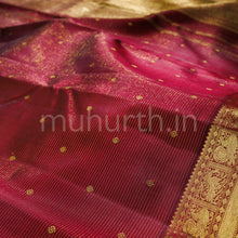 Load image into Gallery viewer, Arakku Vaira Oosi Pure Zari Kanjivaram Silk Saree