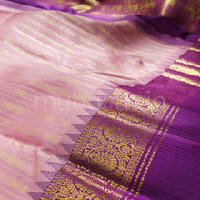 Load image into Gallery viewer, Light Pink Pure Kanjivaram Silk Saree with Meenakshi