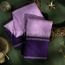 Load image into Gallery viewer, Lavender Kanjivaram Silk Saree with Meenakshi