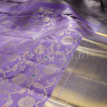 Load image into Gallery viewer, Lavender Pure Meenakari Kanjivaram Silk Saree