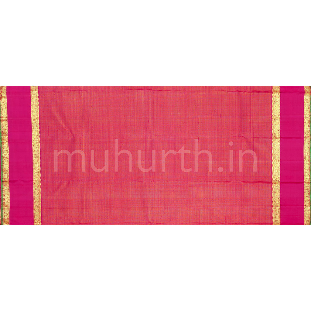 Ruby Magenta Vaira Oosi Pure Zari Kanjivaram Silk Saree