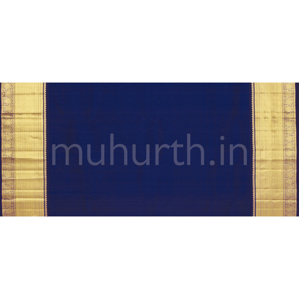Peach Organza Pure Kanjivaram Silk Saree with Meenakshi