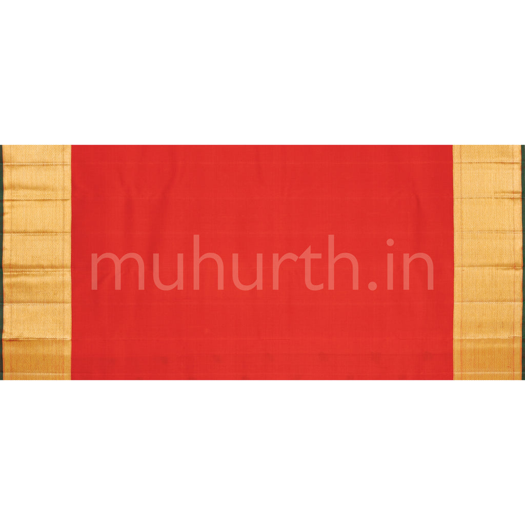 Chilli Red Luxury Bridal Pure Kanjivaram Silk Saree