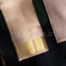 Load image into Gallery viewer, Premium Golden Brown Pure Silk Dhoti with Angavastram