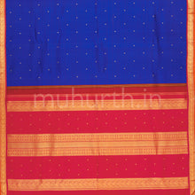 Load image into Gallery viewer, Violet Pure Zari Kanjivaram Silk Saree with Deep Rose