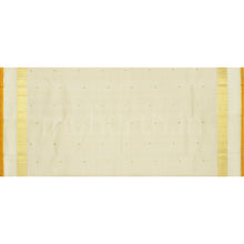 Load image into Gallery viewer, Off White Vaira Oosi Kattam Pure Kanjivaram Silk Saree