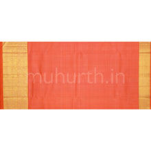 Load image into Gallery viewer, Mustard Luxury Organza Tissue Pure Kanjivaram Silk Saree with Light Orange
