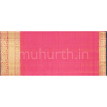 Load image into Gallery viewer, Orange Candy Pink Vaira Oosi Pure Kanjivaram Silk Saree