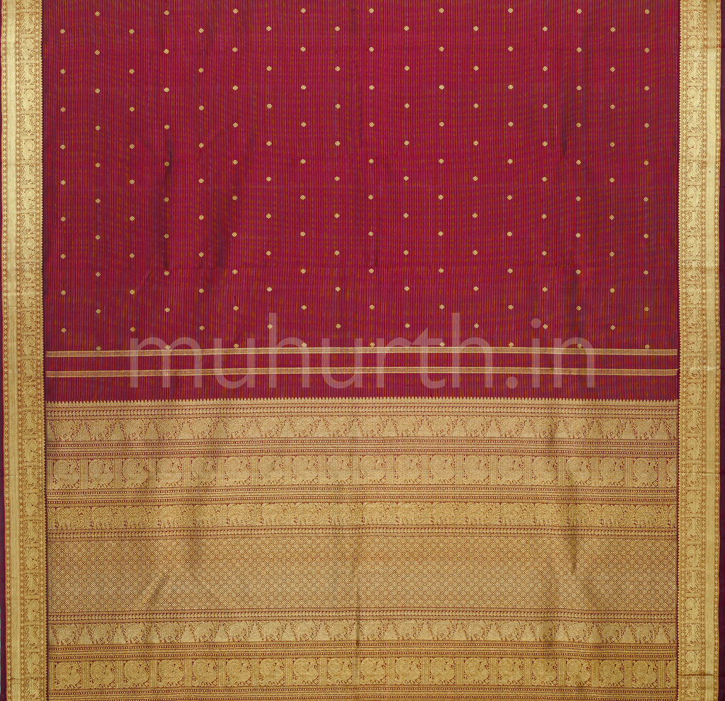 Arakku Vaira Oosi Pure Zari Kanjivaram Silk Saree