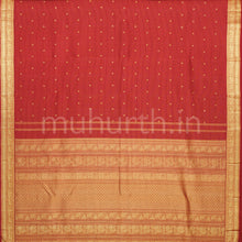 Load image into Gallery viewer, Red Vaira Oosi Pure Zari Kanjivaram Silk Saree
