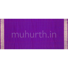 Load image into Gallery viewer, Peacock Blue Vaira Oosi Pure Zari Kanjivaram Silk Saree with Magenta