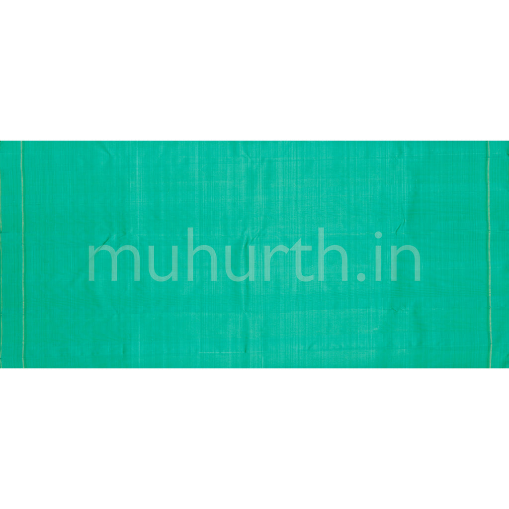 Sea Green Pure Zari Kanjivaram Silk Saree
