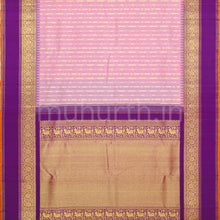Load image into Gallery viewer, Light Pink Pure Kanjivaram Silk Saree with Meenakshi