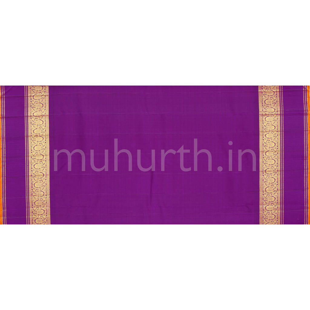 Light Pink Pure Kanjivaram Silk Saree with Meenakshi