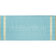 Load image into Gallery viewer, Powder Blue Pure Kanjivaram Silk Saree