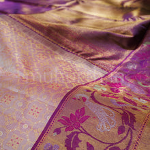 Load image into Gallery viewer, Pastel Pink Pure Kanjivaram Silk Saree with Meenakshi
