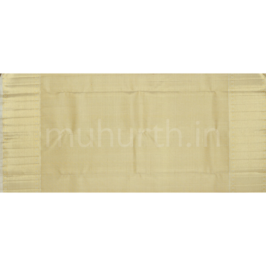 Cream Luxury Meenakari Tissue Pure Kanjivaram Silk Saree