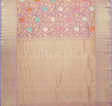 Load image into Gallery viewer, Pastel Lavender Luxury Meenakari Tissue Pure Kanjivaram Silk Saree
