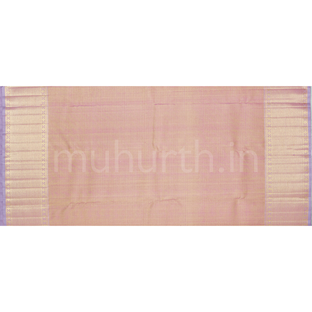 Pastel Lavender Luxury Meenakari Tissue Pure Kanjivaram Silk Saree