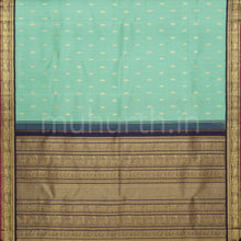 Load image into Gallery viewer, Elaichi Pure Zari Kanjivaram Silk Saree with Meenakshi