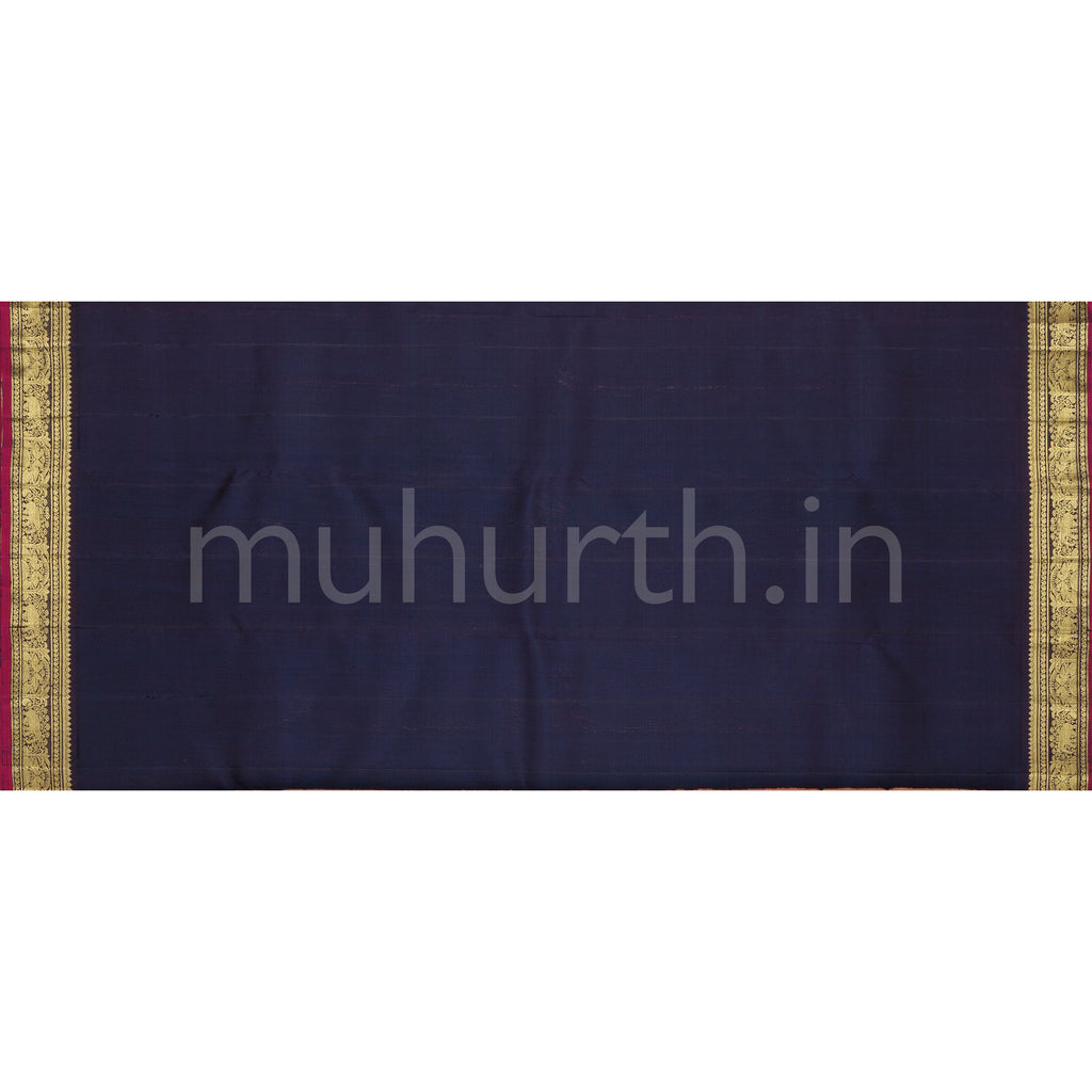 Elaichi Pure Zari Kanjivaram Silk Saree with Meenakshi