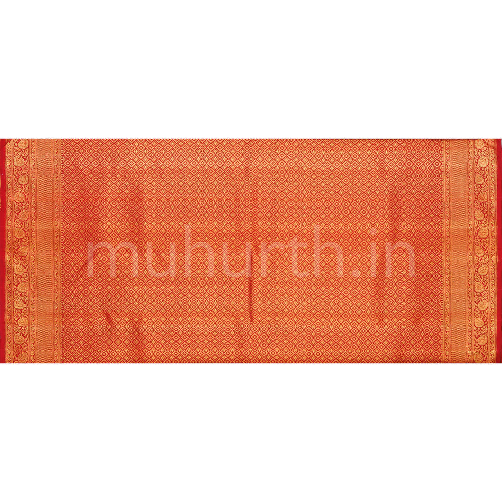 Bright Red Pure Kanjivaram Silk Saree