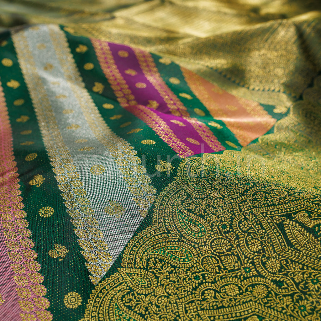Green Luxury Rangkat Pure Kanjivaram Silk Saree