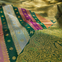 Load image into Gallery viewer, Green Luxury Rangkat Pure Kanjivaram Silk Saree