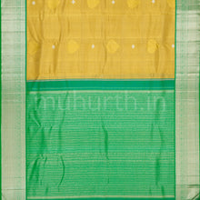 Load image into Gallery viewer, Golden Mustard Luxury Organza Tissue Kanjivaram Silk Saree with Rexona