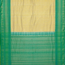Load image into Gallery viewer, Off-White Organza Tissue Pure Kanjivaram Silk Saree with Sea Green