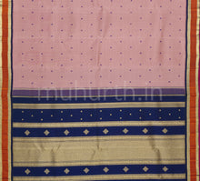 Load image into Gallery viewer, Onion Pink Pure Zari Kanjivaram Silk Saree with Vijaya