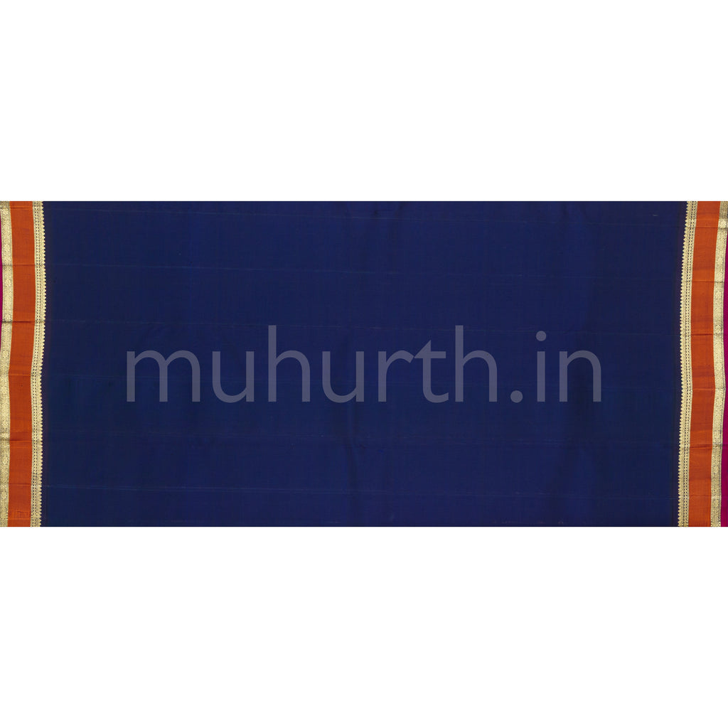 Onion Pink Pure Zari Kanjivaram Silk Saree with Vijaya