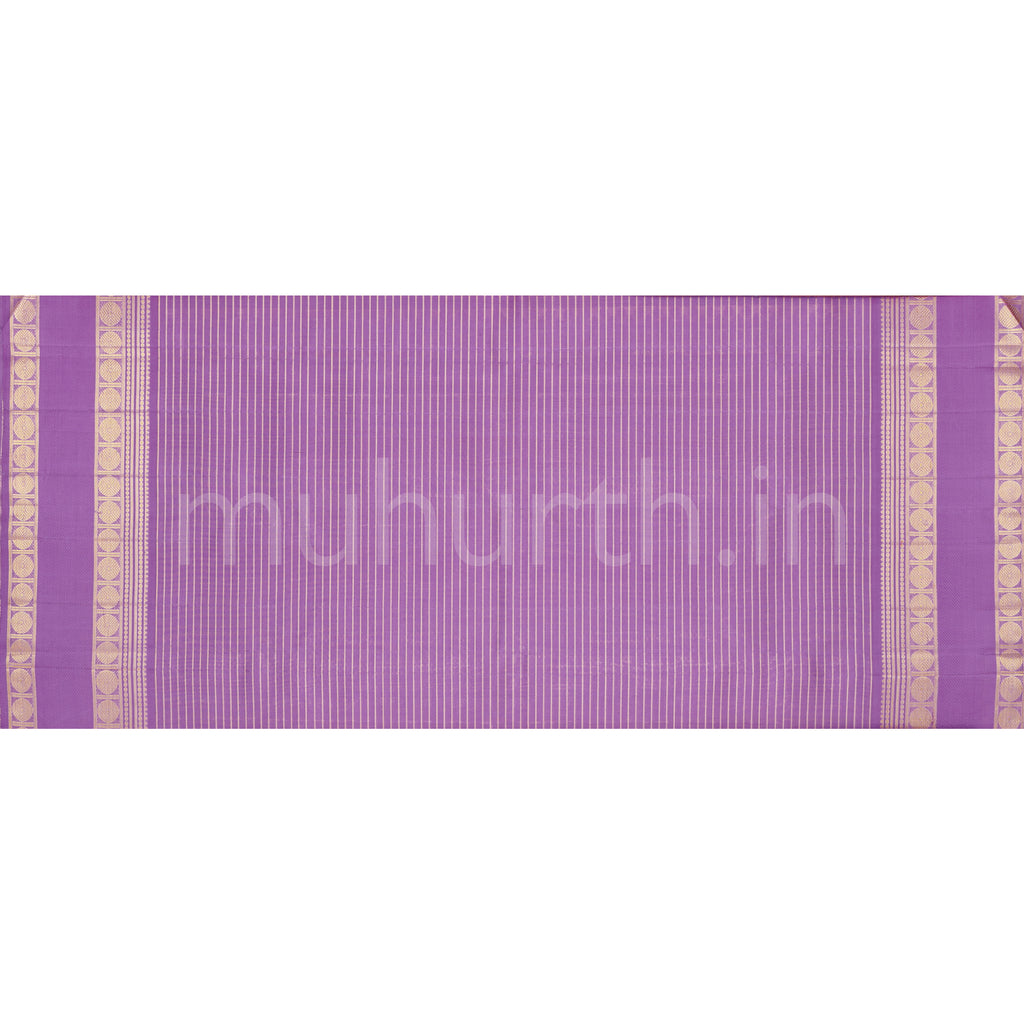 Elaichi Pure Oraganza Tissue Kanjivaram Silk Saree with Lavender