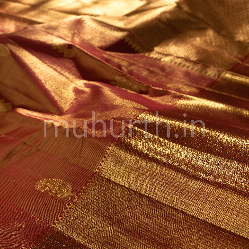 Red Tissue Kanjivaram Silk Saree