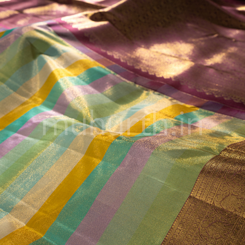 Varnam Kanjivaram Silk Saree with Maroon