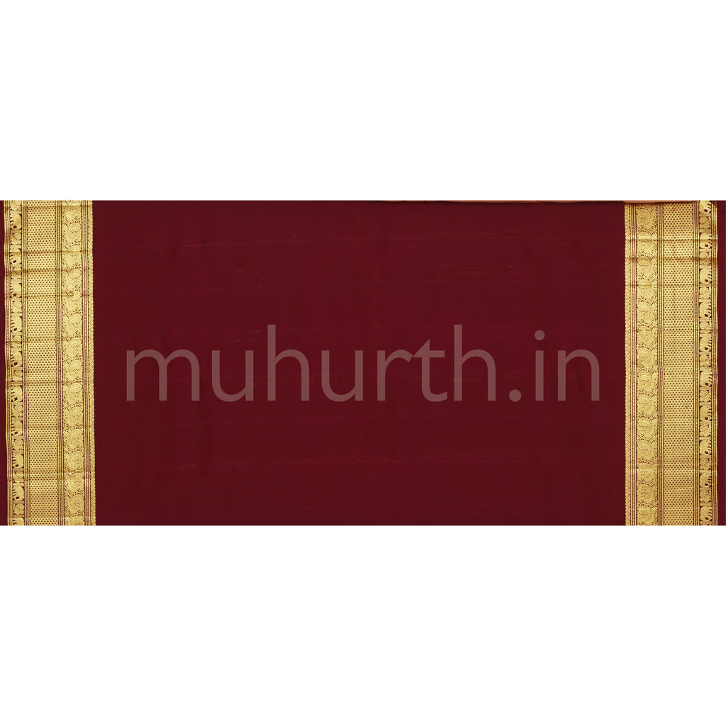 Ananda Kora Organza Pure Kanjivaram Silk Saree with Pakku