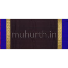 Load image into Gallery viewer, Golden Mustard Pure Zari Kanjivaram Silk Saree with Pakku and Violet