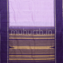 Load image into Gallery viewer, Lavender Kanjivaram Silk Saree with Meenakshi